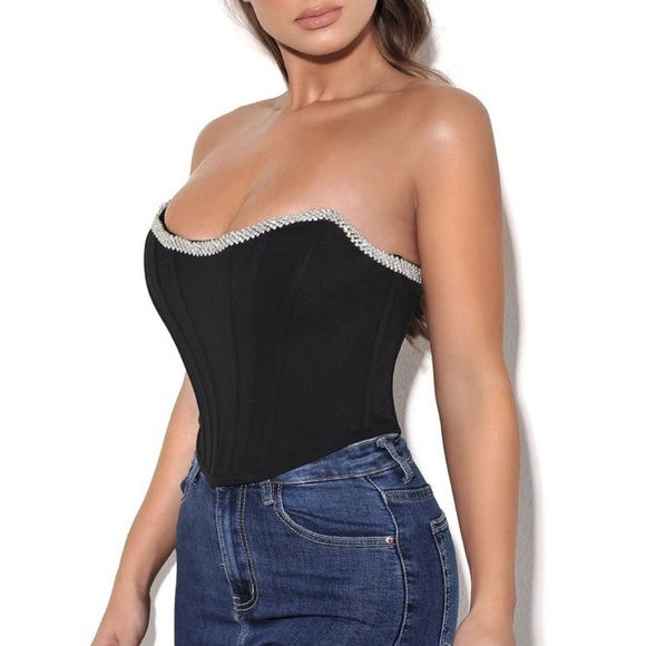 Ivy Black Corset Top - Picture 5 of 5